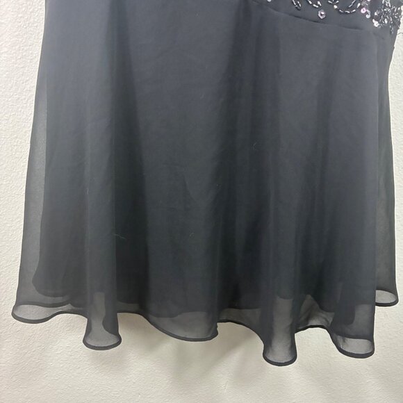 VTG 90s Xscape by Joanna Chen Off the Shoulder Dress Black Sz 14 Whimsigoth - Picture 5 of 8